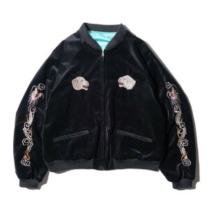 THRIFTY LOOK SOUVENIR GREENLAND BLOUSON -VELOUR- BLACK