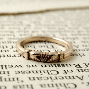 Vantique CLADDAGH RING-GOLD CZ