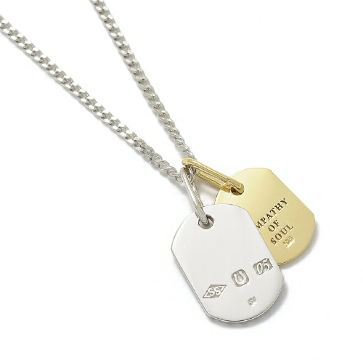 楽天市場】SYMPATHY OF SOUL Small Dog Tag Necklace -Silver 