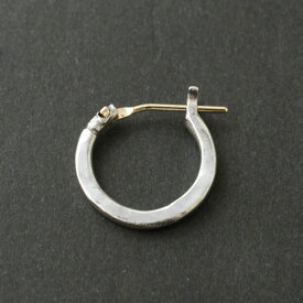 vivify VFP-116 SILVER HAMMERED FOOP PIERCE S K18 GOLD POST