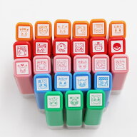 選べる4本セット こどものかお ポケモンワンポイント浸透印 ピカチュウ イーブイ ミュウ カビゴン モンス…