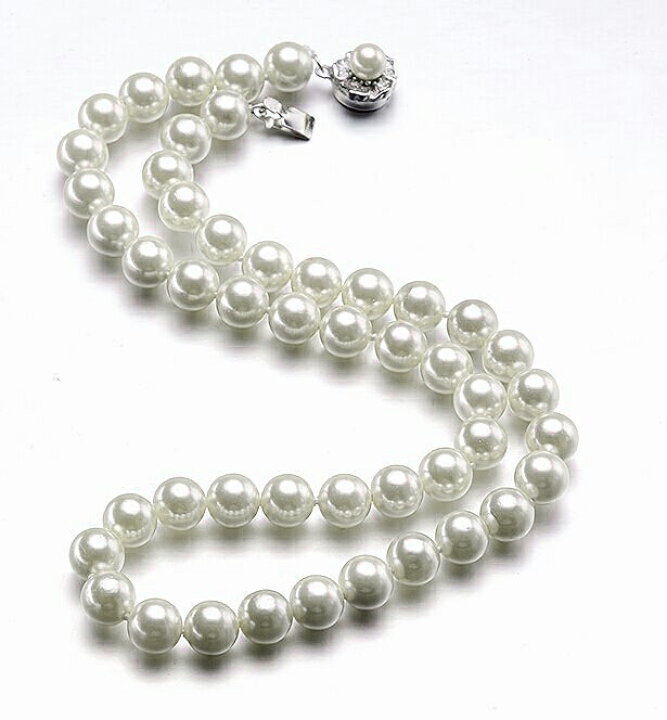 楽天市場】送料無料 冠婚葬祭 高級真珠 花珠貝パールネックレス 大粒  