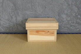 茶箱nori-M　前田工房　サイズ27cm×24cm×17cm　日本製　静岡県産杉　職人の手仕事　防虫防湿　トタン　木箱　お茶の保存　米びつ　乾物の保存　機密機器の保管　和モダンギフト　収納インテリア　長く使える
