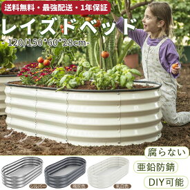 【ぬくもりセール！15%OFF券 ・楽天1位】 腐らない！亜鉛メッキ製レイズドベッド/ 防虫・雑草対策に◎ DEWEL ガーデンフレーム 防腐 プランター 幅120cm 150cm レイズドベッド 大型 DIY 家庭菜園 屋外 diy キット 庭 ガーデンベッド ガーデン ガーデンボックス