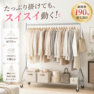 �ySS���Ԍ���10�{P | �ő�9%OFF���E�ω׏d190kg�z DEWEL �n���K�[���b�N ��� �L���X�^�[�t ��110cm �p�C�v�n���K�[ �R�[�g�n���K�[ �m���|�� ��e�� �������[ �ȃX�y�[�X ������� �ߗގ��[ �Ɩ��p 