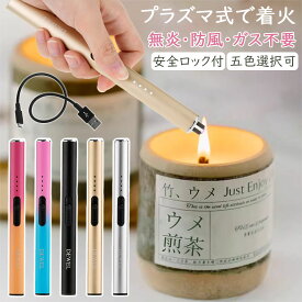 【新春初売り | 5倍P＆8%OFF券】 DEWEL 電子ライター 充電式 プラズマ アロマキャンドル用 点火用ライター チャッカマン 電量表示 アークライター USB ローソク 線香 点火 ライター 無炎 防風 ガス不要 料理 BBQ アウトドア 花火 おしゃれ 仏壇 母の日