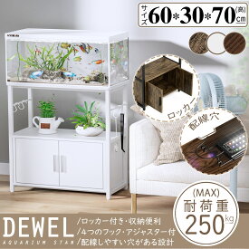 【9,852円←SS限定半額｜P10倍×最大5%OFF・ 楽天1位20連冠・最強配送】 DEWEL 水槽台 60cm 水槽スタンド キャビネット フック付 収納 ラック 棚 シンク台 プリンタ台 組立式水槽台 3段 ロッカー 水槽用 水槽置き台 総耐荷重200kg 頑丈 スチール 錆びにくい シェルフ