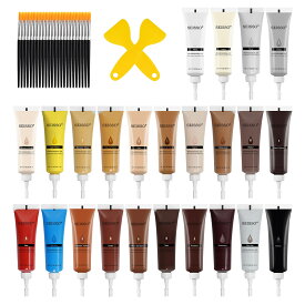 【ぬくもりセール！15%OFF券】 SEISSO 木製品補修セット 木製品キズ補修 補修クリーム 24色 フローリング 補修 木製家具 補修 木製の家具 ドア 床 すりキズ用 汚れ 傷 穴 塗装剥がれ補修 キズ消し キズ隠し ホワイト アイボリー ウッドホワイト