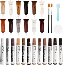 【ぬくもりセール！15%OFF券】 SEISSO フローリング 傷 補修 ペン 木製品キズ補修 補修クリーム キズ隠し 24色 家具 フローリング 補修 12色補修クリーム 12色補修ペン ネジ穴 補修 床 カンタン補修セット 木製家具補修 パレット・スクレーパー・ブラシ付き