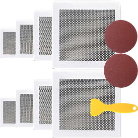 【冬得セールx10%OFF券】 SEISSO リペアプレート 8枚セット 石膏ボード 穴埋め 壁穴補修キット 壁 補修 壁の穴ふさぎ 10*10cm（アルミ板5*5cm）*2 15*15cm（アルミ板10*10cm）*2 20*20cm（アルミ板15*15cm）*2 25*25cm（アルミ板20*20cm）*2 サンドペーパー付