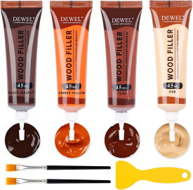 【冬得セールx10%OFF券】 DEWEL 木製品キズ補修 フローリング 補修 補修クリーム 4色 45ML キズ直し 木工 木製の家具 ドア 床 ひび割れ 釘目 すり傷用 汚れ DIY 床/木製品補修 木工 木製の家具 ドア すりキズ用 木製品キズ補修 キズ補修クリームキット