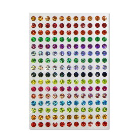 ごほうびシール 丸シール ミックス ホログラム 大容量 1シート176枚×10シート入り シールサイズ直径6mm きらきらぷんぷん丸 YS-010