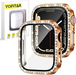 YOFITAR for apple Watch P[X LL CXg[ AbvEHb`pیJo[ KXtB ̌^41mm/45mm series9/8/7 fB[X Y WG[ PCf Sʕی ^ ȒP 