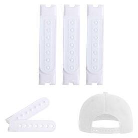 FINGOOO 帽子 アジャスター 交換ストラップ スナップバック式 キャップ 留め具 修理 DIY (ホワイト3個セット)