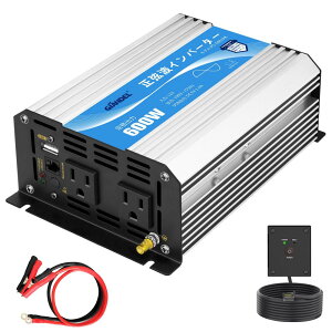 Co[^[ g 600W DC12VAC100Vɕϊ 55Hz 2.4A USB|[g ACRZg 2 R GIANDEL