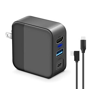 3in1@\ switchhbN HDMI ϊA_v^[ 45W }[d Type-c[diHDMI/USB 3.0/TYPE-C)ACA_v^[ PSEF؍ ߓdی RpNg switch hbNpi switch oled/iPhone15Ή TV[h 1.2M Type-CP