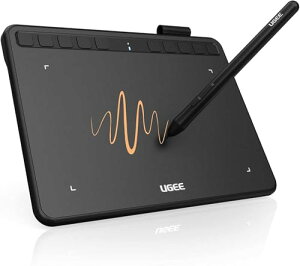 UGEE ペンタブレット ペンタブ S640 板タブ 6.3×4インチ ショートカットキー10個 8192レベル筆圧 絵描き 充電不要ペン OTGアダプター付き イラスト入門用 超薄型 携帯便利 Windows/Mac/Linux/Android/スマ