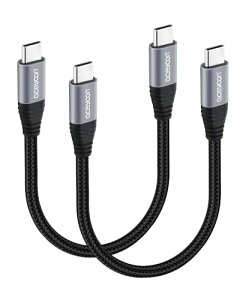 aceyoon USB C P[u Z 20cm Type-C 2{ 100W }[d ^CvC 20Z` 480Mbps f[^ ctoc P[u IX-IX 0.2M Type C for iPhone15 V[Y for Galaxy ȂǂUSB-C X}z ^ubg m[gPCɑ