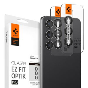Spigen Galaxy S24 JیtB ubN 2Zbg \tLbgt ߗ dx9H ϏՌ MNV[ S24 Ή YیtB EZ Fit Optik Pro