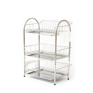 コーナンオリジナル ステン3段水切りラック KHM05-8265 サイズ(約):幅40×奥行30×58cm