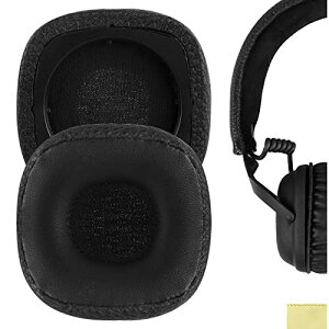 Geekria �C���[�p�b�h QuickFit �݊��� �p�b�h �}�[�V���� Marshal Major III Wired, Major III Bluetooth Wireless, MID ANC �w�b�h�z���ɑΉ� �p�b�h �C���[/�C���[�J�b�v (�v���e�C�����U�[/�u���b�N)