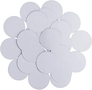 YFFSFDC NFC�^�O NTAG215 �R�C���^�J�[�h�y30������zNFC�^�O NFC�R�C�� �h�� ���a25mm 504�o�C�g PVC�ގ� ���p�r TagMo Amiibo iPhone�Ή� android�Ή� �V���[�g�J�b�g�A�v���Ή� �z���C�g