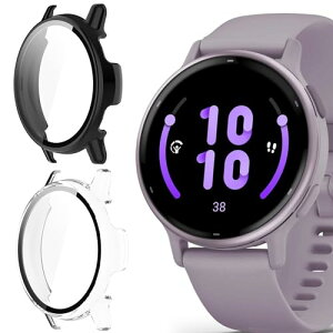 Lamshaw for Garmin vivoactive 5 �n�[�h�P�[�X�A�����K���X�X�N���[���v���e�N�^�[�APC�P�[�X �ϏՌ��J�o�[ ���h�~ �ϏՌ� Garmin�i�K�[�~���j vivoactive 5�X�}�[�g�E�H�b�`�ɑΉ� (�u���b�N�{�N���A)