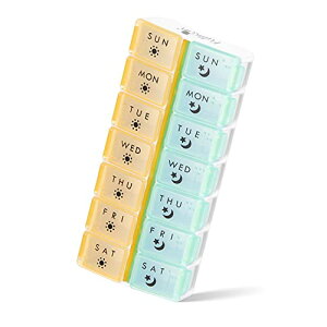 Fullicon ��P�[�X 1�T�� 1��2�� �s���P�[�X �g�їp �c�� �~�j�T�C�Y �R���p�N�g Pill Case Pill Organizer ���ݖY��h�~ �����^�т₷�� �uLeaf(���[�t)�v(�y�p��Łz/��F)
