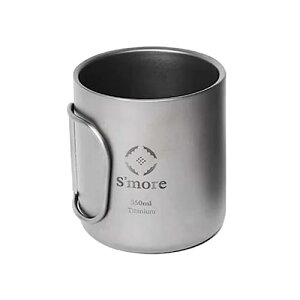 S'more(XA) Titanium mug double `^}O }OJbv `^ Rbv `^Rbv _u `^ AEghA Lv d\ 350ml 450ml `^H _uEH[ (SILVER, 350ml)