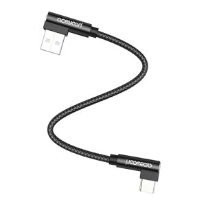 aceyoon USB Type C L�� �P�[�u�� 0.2m 1�{ �}���[�d �����f�[�^�`�� �ő�3A �i�C�����҂� �^�C�vC �[�d�R�[�h 90�x ���� USB-A to USB-C for Galaxy for Sony for iPhone16���ɓK�p
