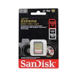 SanDisk (�T���f�B�X�N) 128GB Extreme (�G�N�X�g���[��) SDXC UHS-I �������[�J�[�h - C10/U3/V30/4K/UHD SD�J�[�h - SDSDXVA-128G-GNCIN