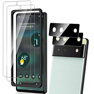 �y�K�C�h�g�t���zgoogle pixel 6a �p�� �K���X�t�B�����i2���j+ Google Pixel 6A �p�̃J�����t�B�����i2���j�ɔ��^�C�v �S�ʕی� �K�C�h�g�t �����ߗ� ���d�x ���炳���G�� ��U�h�~ �C�A�w��h�~ 