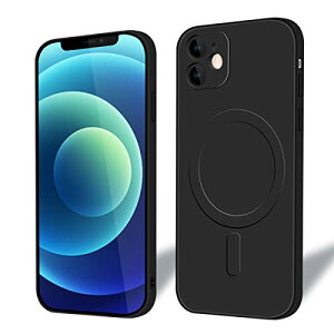 Majiyana for iPhone 12 Mini �p�� �P�[�X MagSafe �P�[�X �V���R�� �ϏՌ� TPU ���^ �J�o�[ �V���R�� �y�� �X�g���b�v�z�[���t�� �����Y�̑S�ʕی� �����h�~ �����h�~ �h�o 5.4�C���`�i�u���b�N�j