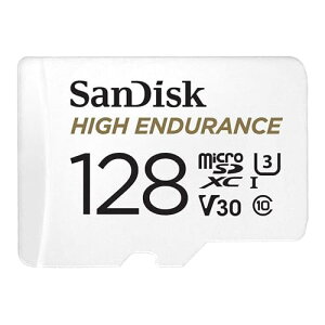�y �T���f�B�X�N �i �z SanDisk microSD �J�[�h 128GB UHS-I U3 V30 Class10 �h���C�u���R�[�_�[ �Ď��J���� ���ϋv High Endurance SDSQQNR-128G-GH3IA �ȈՃf�U�C���p�b�P�[�W 2����