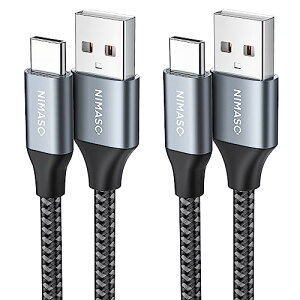 NIMASO USB Type C �P�[�u�� �y0.3m/2�{�Z�b�g�z�yQC3.0 3A�}���[�d�z�^�C�vc �[�d�P�[�u�� iPhone16/15�V���[�Y�AiPad Pro�ASony�AGalaxy�AHuawei ���̑�Android �� USB-C �@�� NCA21L409