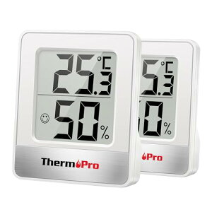 ThermoPro�T�[���v�� ���x�v �����x�v ���x�v���� �����v �f�W�^�� ���� �R���p�N�g ��}�[�N �Ǌ|�� ���X�^���h �}�O�l�b�g TP49 �z���C�g 2�p�b�N