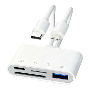 TOMPOL�y2026 MFi�F�ؐ��i�z4in2 iPhone SD�J�[�h���[�_�[ Lightning/USB C�J�[�h�J�������[�_�[ USB/SD/TF�ϊ��A�_�v�^ 0TG�@�\���� �}���[�d �ݒ�͕s�v �ʐ^/����/�����ǂݍ��� iphone �ʐ^�f�[�^�ڍs ����