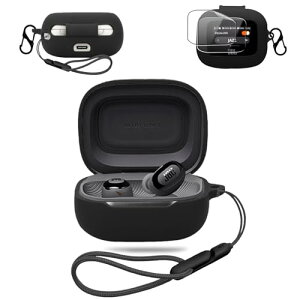 For JBL LIVE BUDS 3 �p �P�[�X �J�o�[ +2���t�B�����yNOUKAJU�z ���C�����X �C���[�z�� �V���R�� �ی�P�[�X �i�J���r�i�t��+�X�g���b�v�t�� �j �����h�~ �L�Y�h�~ �ϏՌ� �����[�d�\ �h�o (�u���b