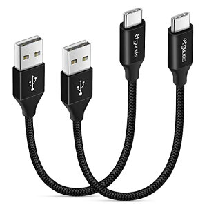 �y0.15m 2�{�zUSB Type C �P�[�u�� �Z�� �}���[�d QC3.0 15cm �����f�[�^�]�� ���ϋv�i�C���� Switch�AXperia XZ2 XZ�AGalaxy S10 S9 S8 A21 A20 Note 10 9�AFireHD8 10 Plus FireMax11�AXiaomi�A���̑�Android USB-C�@��