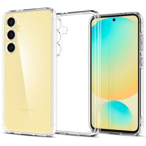 Spigen Galaxy S24 FE �P�[�X�N���A ���C�����X�[�d �o���p�[2�d�\�� �X�g���b�v�z�[���t�� �ČRMIL�K�i�擾 �ϏՌ� ���菝�h�~ ���΂ݖ��� �E���g���E�n�C�u���b�h ACS08620 (�N���X�^���E�N���A)