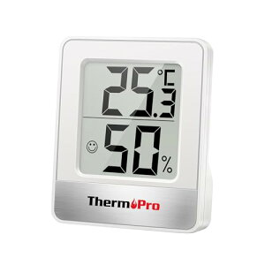 ThermoPro�T�[���v�� ���x�v ���x�v �����x�v ���� ���� �R���p�N�g ��}�[�N �Ǌ|�� ���X�^���h �}�O�l�b�g TP-49 (�z���C�g*1��)