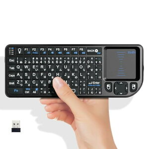 Ewin �L�[�{�[�h ���C�����X �~�j 2.4GHz USB���� LED�����d���ƃo�b�N���C�g�t�� keyboard mini Wireless ���{��z��(72�L�[) �^�b�`�p�b�h���� �����^ �}�E�X��̌^ USB ���V�[�o�[�t�� �ڑ��ȒP