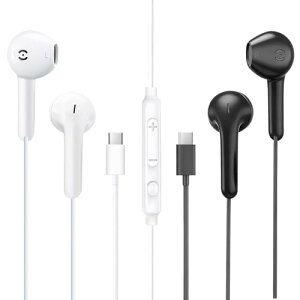 MAS CARNEY �C���z�� �^�C�vc�L�� TH9, 2��, �L���^�C�vc �C���z�� with Mic�Atypec �w�b�h�z�� Apple iPhone 15 16 iPad Pro�ASony�APanasonic�AXiaomi Redmi�AOppo Samsung Galaxy S25 S24 A53�AGoogle Pixel