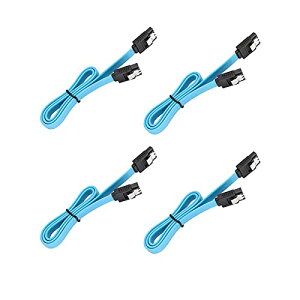 SATA 3�P�[�u�� �V���A���P�[�u�� 4�{�Z�b�g (�X�g���[�g�^) �V���A��ATA3�P�[�u�� ���������h�~ �n�[�h�f�B�X�N/���w�h���C�u �œK ���b�`�t 50cm ���� 6Gbps HDD SSD S-ATA III �f�[�^ �R�[�h (�u���[)