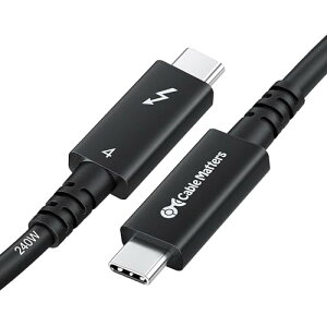 [Intel �F��] Cable Matters 40Gbps Active Thunderbolt 4 �P�[�u�� - 2m�A240W�[�d �E8K�r�f�I�A�T���_�[�{���g4 �P�[�u���AUSB4 / Thunderbolt 3 / USB-C�Ɋ��S