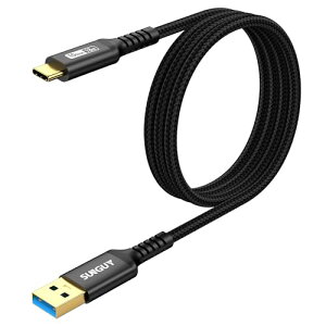 SUNGUY USB Type C �P�[�u�� 1M USB3.1 Gen2 10Gbps �f�[�^�]�� �^�C�vc �����[�d USB-A to USB-C �����b�L�R�l�N�^ Android Auto �i�C�����҂� ���ϋv�� iPhone17/16/15�V���[�Y�AGalaxy S24 ultra�AiPad Pro/iPad air
