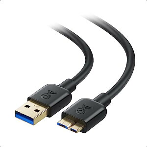 Cable Matters 5Gbps �}�C�N��USB 3.0 �P�[�u�� - 3m�AMicro USB 3.0�P�[�u���AUSBA - Micro B 3.0 HDD/SSD�O�t���h���C�u�A�u���b�N