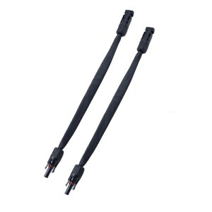 winova �\�[���[�P�[�u�� �t���b�g�����P�[�u�� 35cm 10AWG (6mm2) MC4�R�l�N�^�t�� �����^ ���ʂ��^�C�v �܂�Ȃ��\ �ό�UV�ϐ� ���z�����d�p �����R�[�h ���O�ݒu���� 2�{�Z�b�g