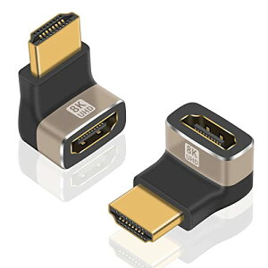 Duttek HDMI 2.1 �ϊ��A�_�v�^L���^, 8K HDMI�ϊ��A�_�v�^�I�X���X2.1�o�[�W�����A8K HDMI 90�x�A�_�v�^L�^�������A����48Gbps HDMI�A�_�v�^8K�I�[�f�B�I/�r�f�I�`���ɂ����e���r�ARoku�AFire Stick��2�p�b�N