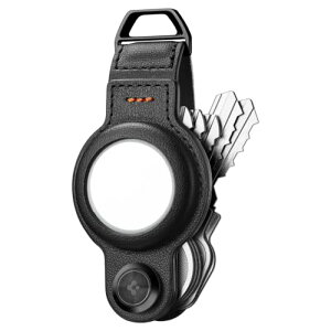 [Spigen] AirTag (2026/2021) �P�[�X �L�[�z���_�[ �G�A�^�O �ی�J�o�[ �����h�~ ���z ���]�� �q�� PU���U�[ �L�[�����O �I�[�K�i�C�U�[ �o�����e�B�k�X�E�v�� AHP09660 (�u���b�N)